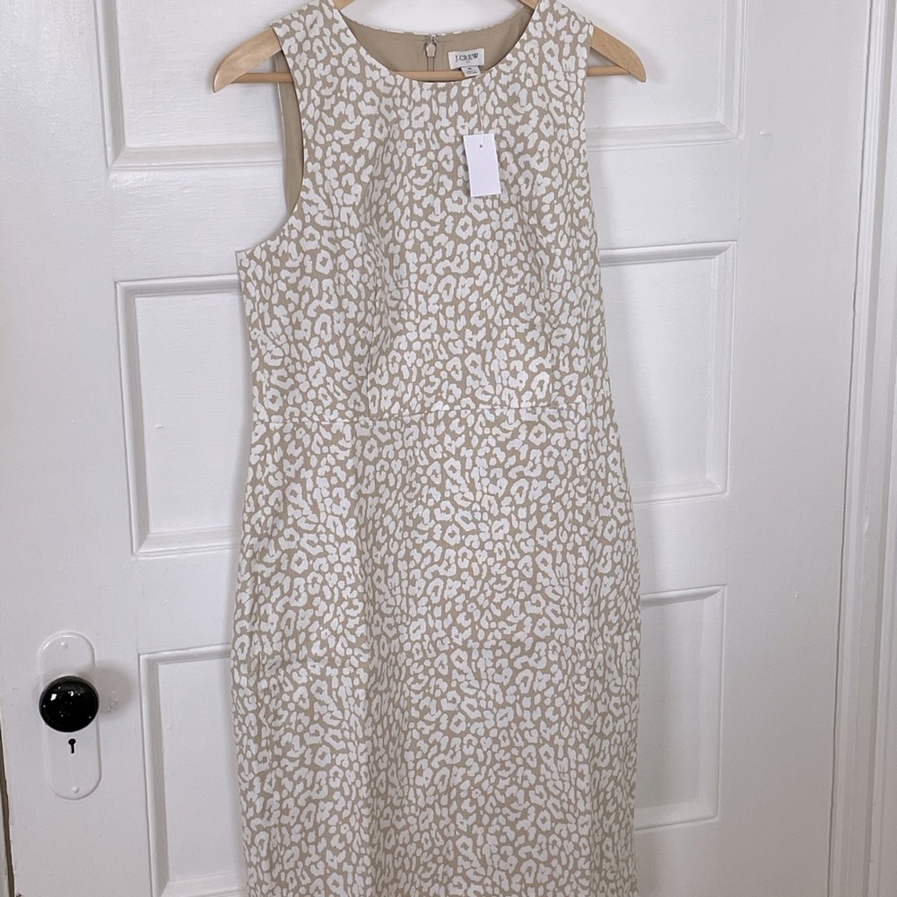 J.CREW FACTORY Leopard Print Sheath Dress - Women’s Size 10 - New With Tags - Picture 3 of 9